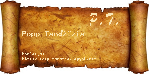 Popp Tanázia névjegykártya